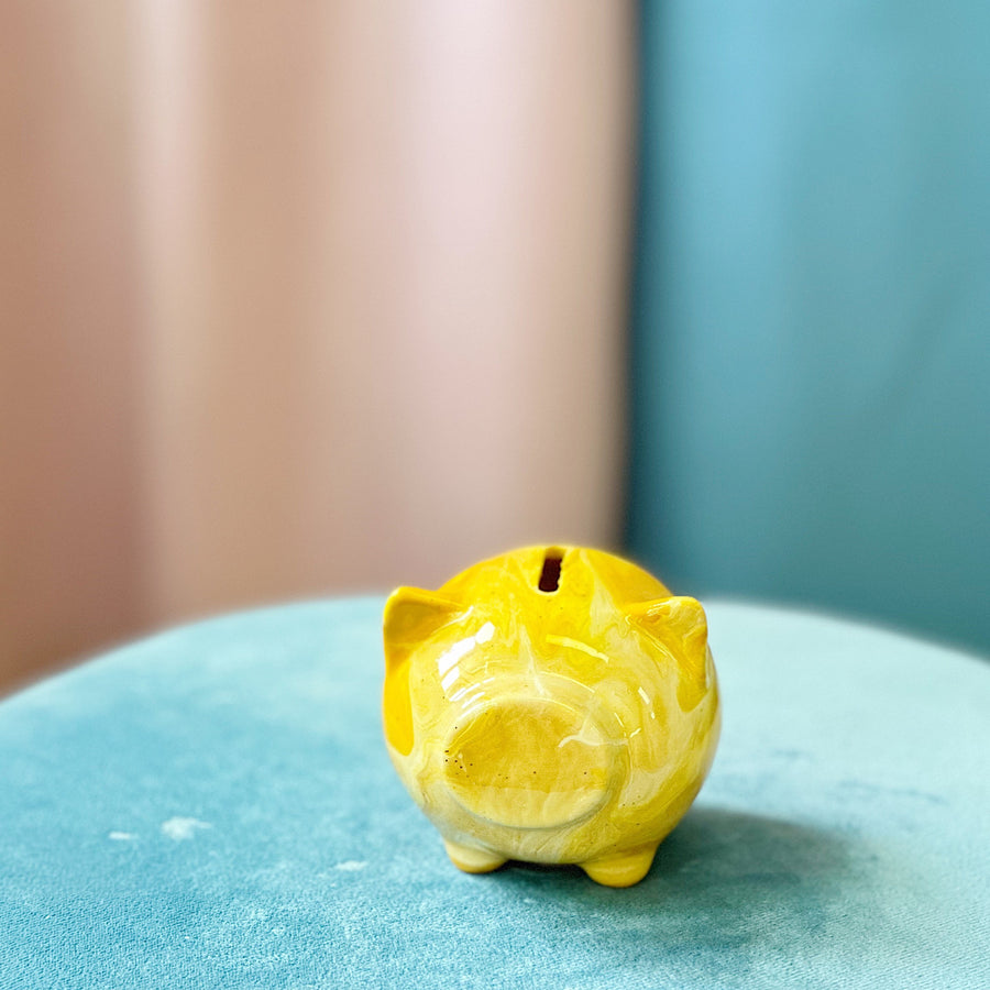 流體畫豬仔錢罌 l Pour Painting Piggy Bank
