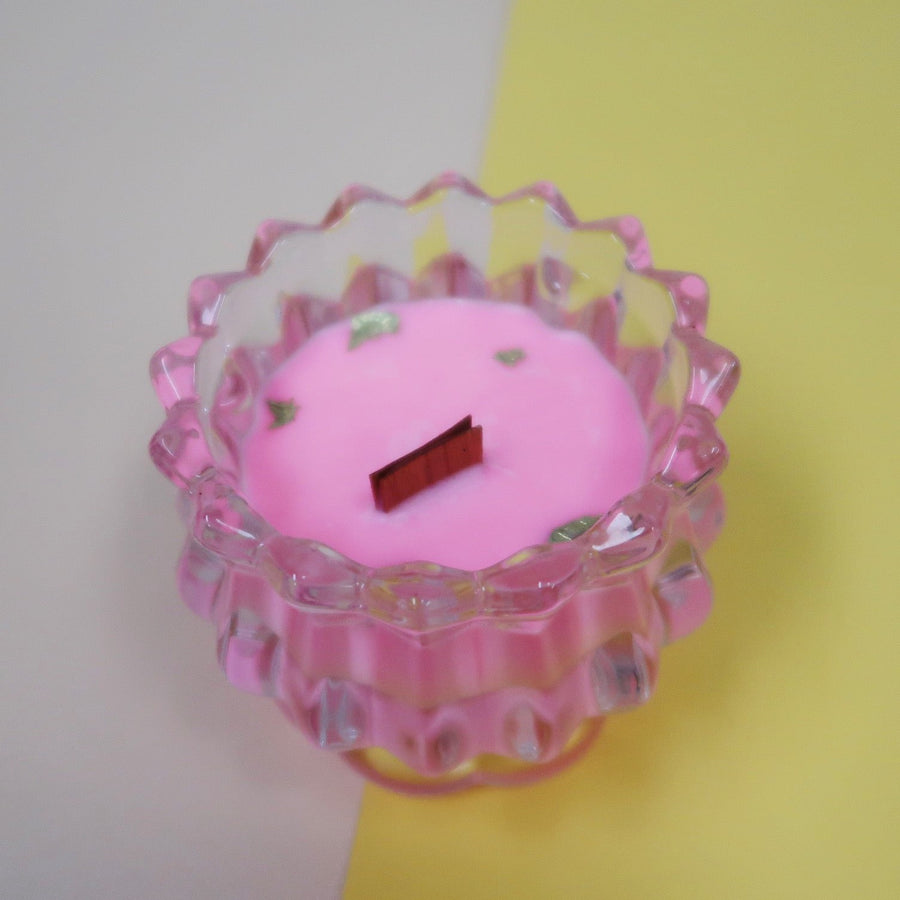 法式玻璃杯蠟燭 粉紅色系列 l French Glass Candle Pink Collection