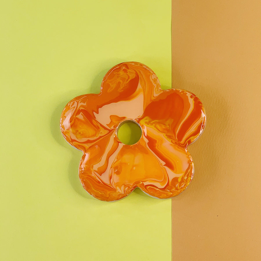流體畫花形圖案杯墊 l Pour Painting Flower Shaped Coasters