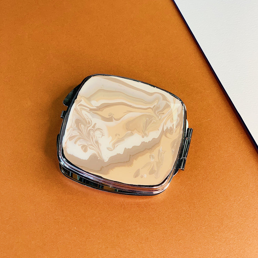 流體畫迷你雙面鏡盒 l Pour Painting Mini Double-Sided Mirror
