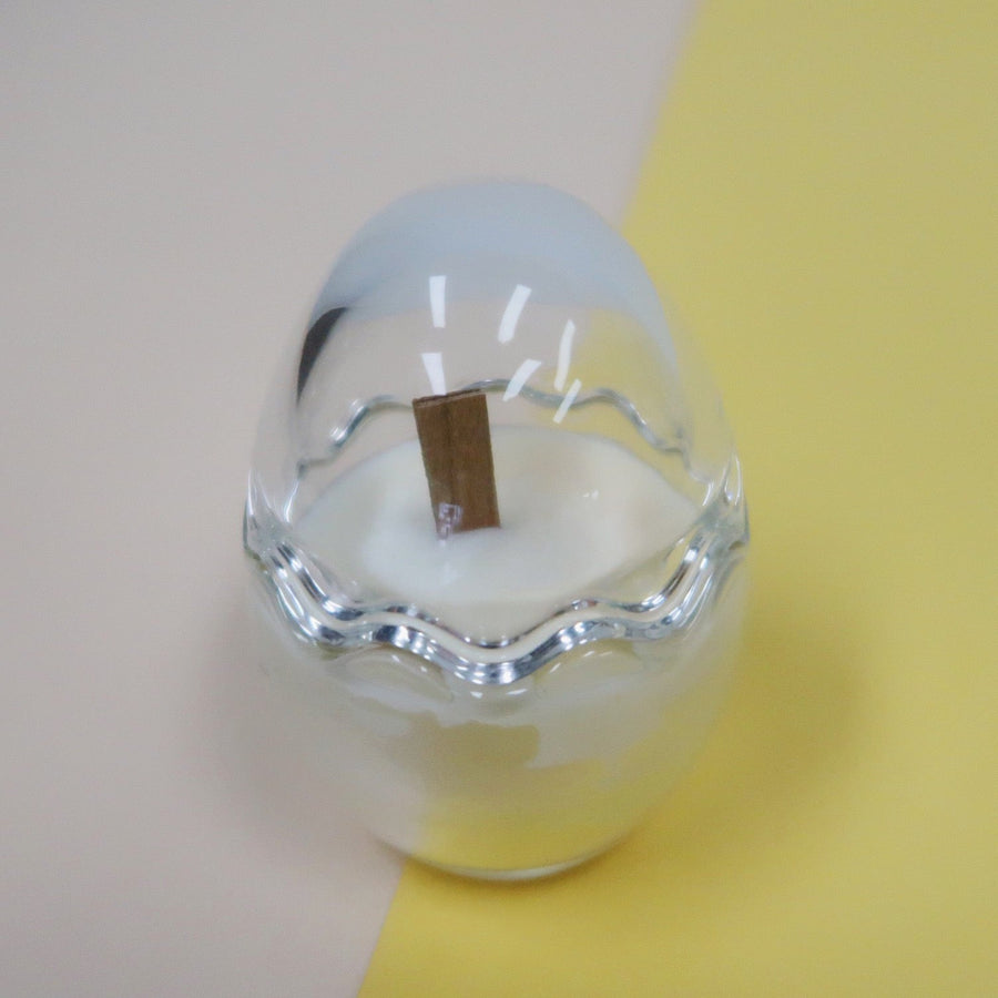 雞蛋形玻璃杯蠟燭 黃色系列 l Egg Shaped Glass Candle (Yellow Collection)