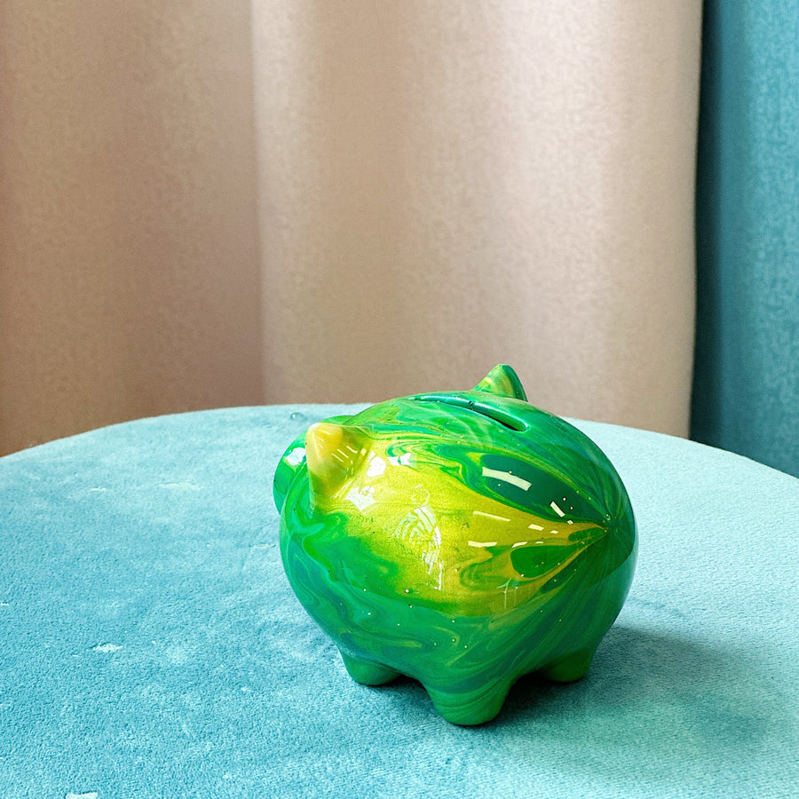 流體畫豬仔錢罌 l Pour Painting Piggy Bank