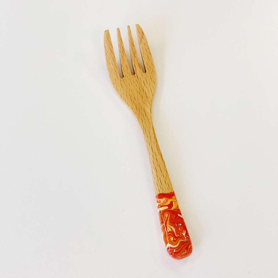 流體畫櫸木餐具 l Pour Painting Beech Wood Cutlery