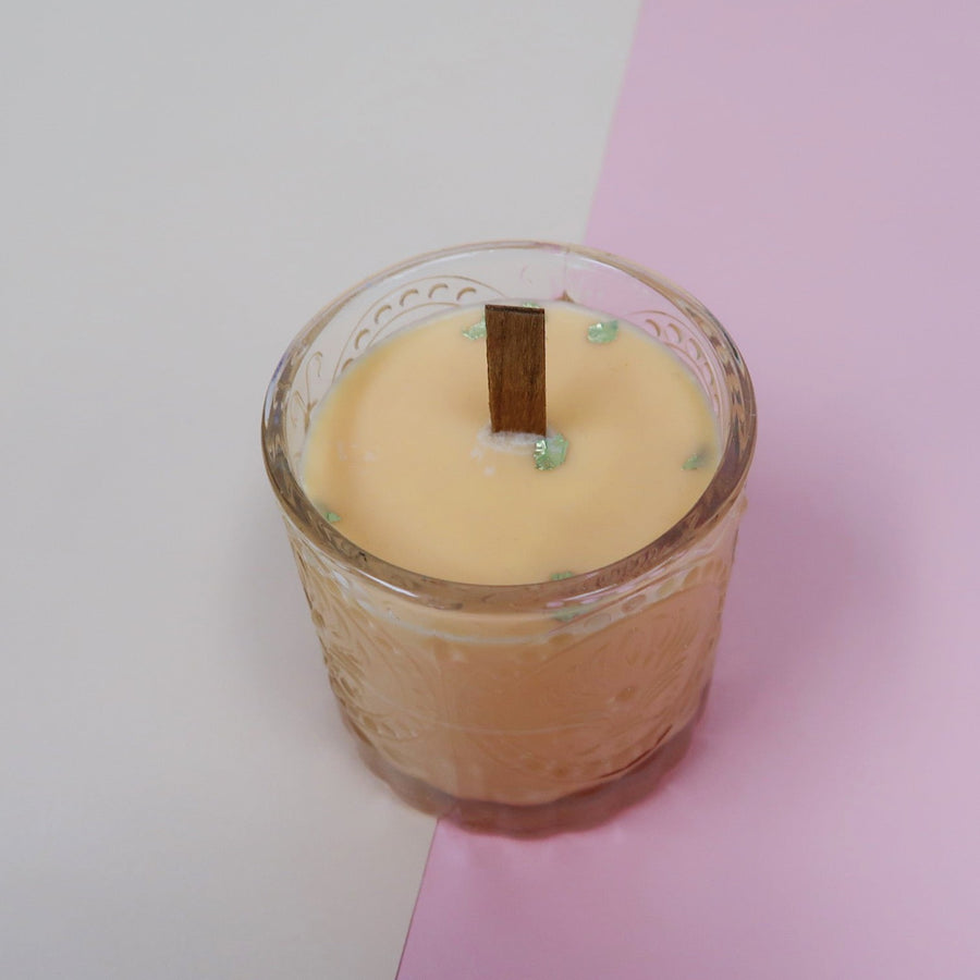 火炬花紋玻璃杯蠟燭 橙色系列 l Torch Pattern Glass Candle (Orange Collection)