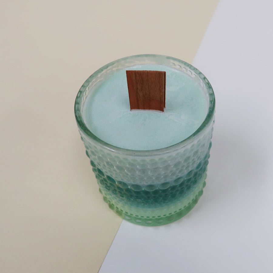 浮雕玻璃杯蠟燭 綠色系列 l Embossed Glass Candle (Green Collection)