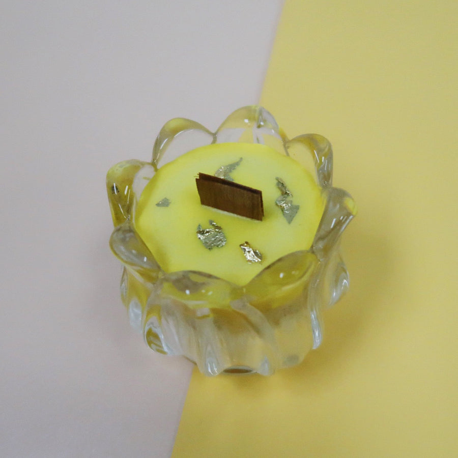 鬱金香玻璃杯蠟燭 黃色系列 l Tulip Shaped Glass Candle (Yellow Collection)